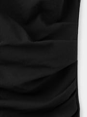 Mango Black Halter Neck Midi Dress - Image 6 of 7