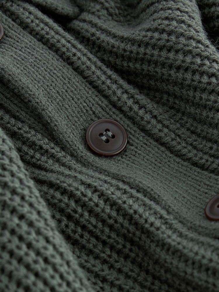 Sage Green Relaxed Fit Polo Neck Jumper with Wool - Image 7 of 7