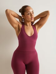 TALA Red Sculpt Seamless Halter Tank Top - Image 1 of 3
