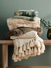 Chunky Cable Knit Throw - Imagem 5 de 6