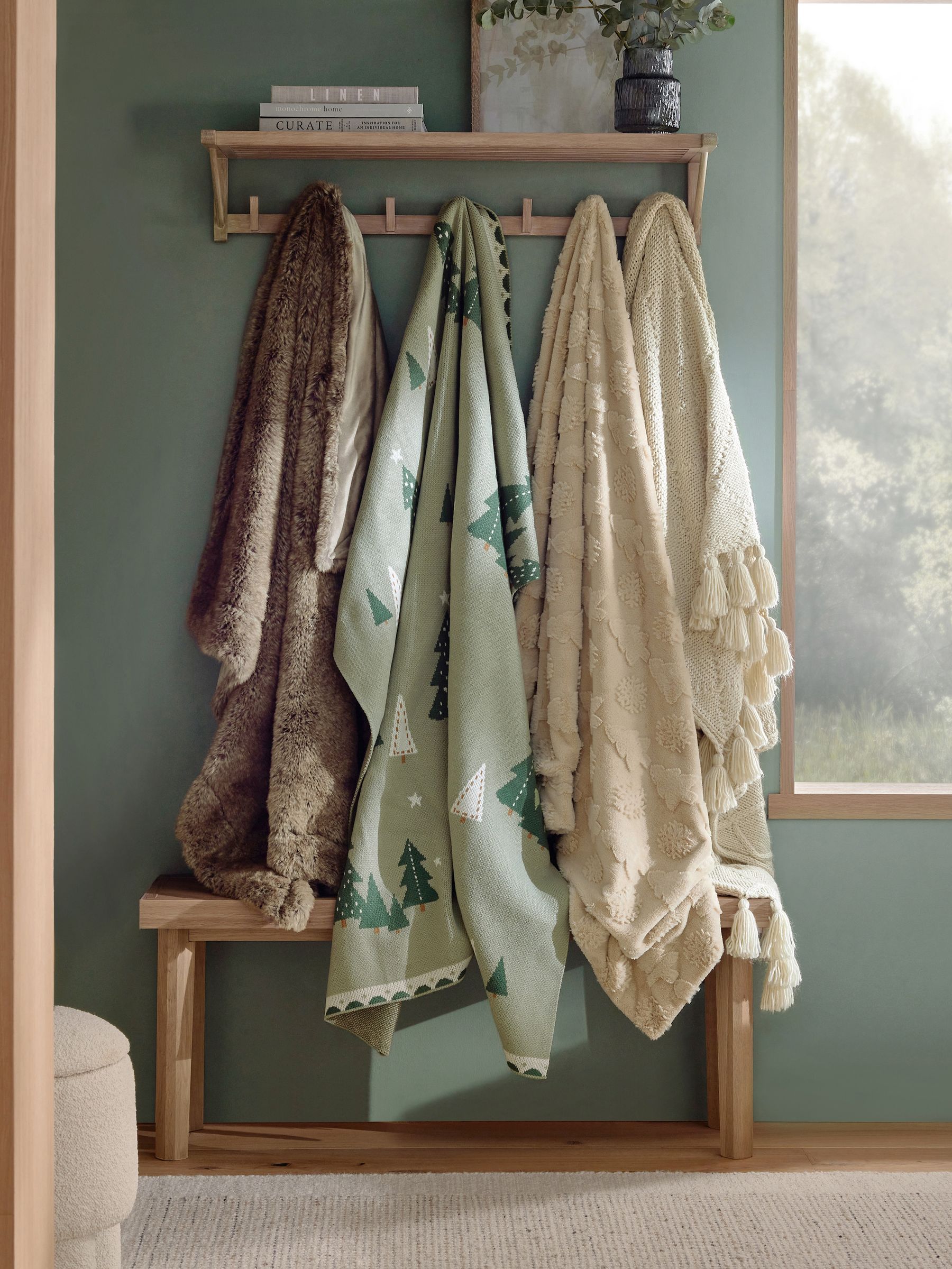 Buy Light Natural Chunky Cable Knit Throw from the Next UK online shop