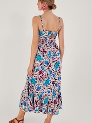 Monsoon Blue Fire Flower Ikat Cami Dress - Image 2 of 5