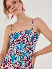 Monsoon Blue Fire Flower Ikat Cami Dress - Image 3 of 5