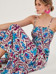 Monsoon Blue Fire Flower Ikat Cami Dress - Image 4 of 5