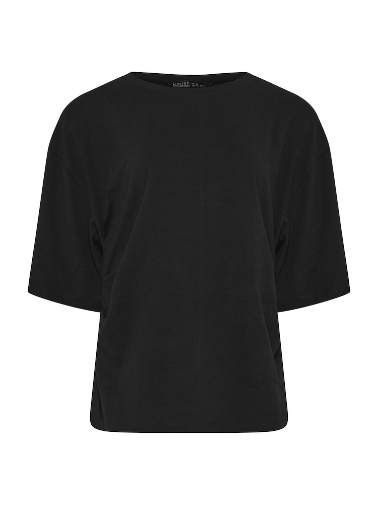 Yours Curve Black Limited Corset Seam T-Shirt - Image 5 of 5 Yours Curve Black Limited Corset Seam T-Shirt - Image 5 of 5