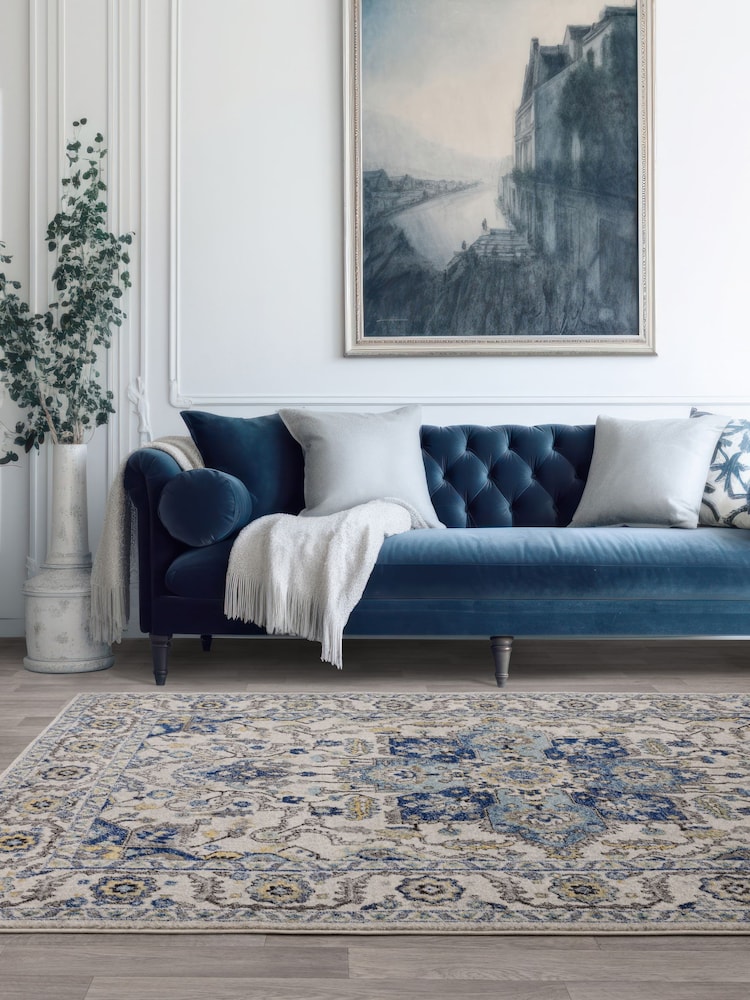 Asiatic Rugs Blue Nova Persian Rug - Image 1 of 5 Asiatic Rugs Blue Nova Persian Rug - Image 1 of 5