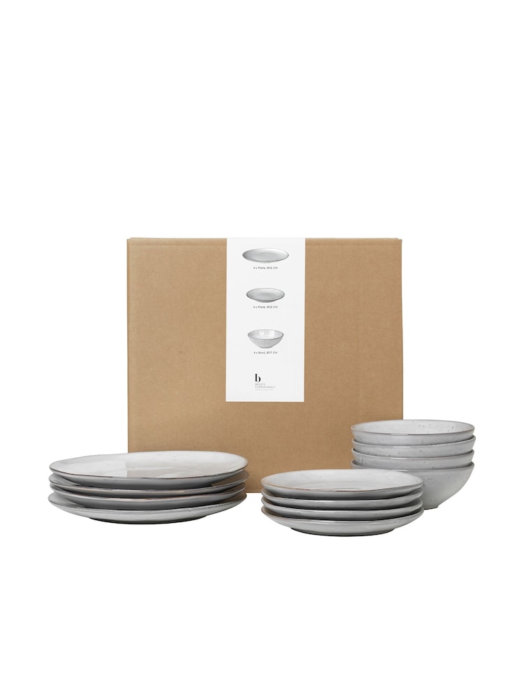 Broste Copenhagen 12 Piece Natural Nordic Dinnerware Set - Image 4 of 4