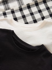 Black/White Woven Check Pyjamas 2 Pack (3-16yrs) - Image 4 of 5