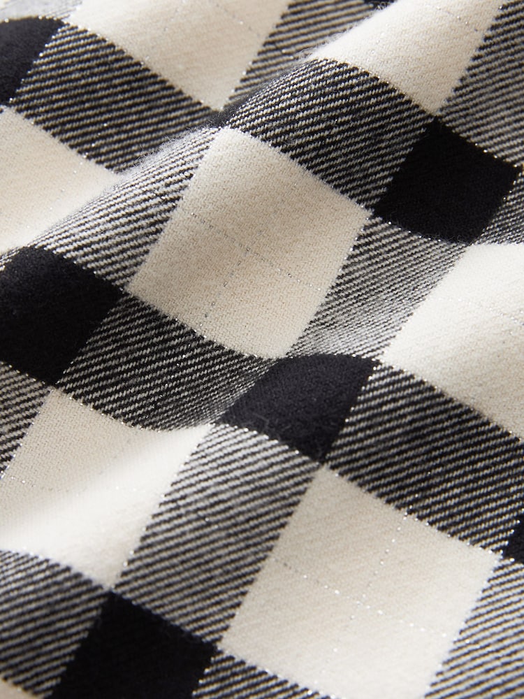 Black/White Woven Check Pyjamas 2 Pack (3-16yrs) - Image 5 of 5