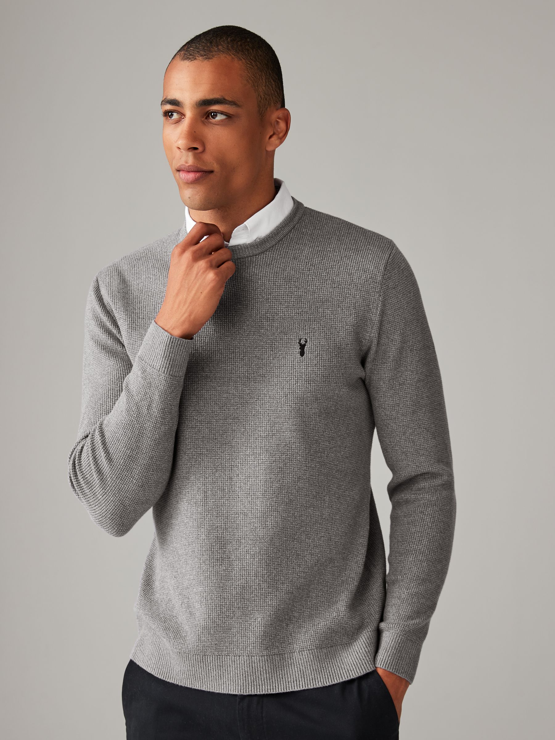Jumper with shirt insert online