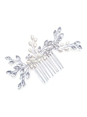 Ivory & Co Silver Pearl Shimmer Crystal Comb - Image 1 of 5