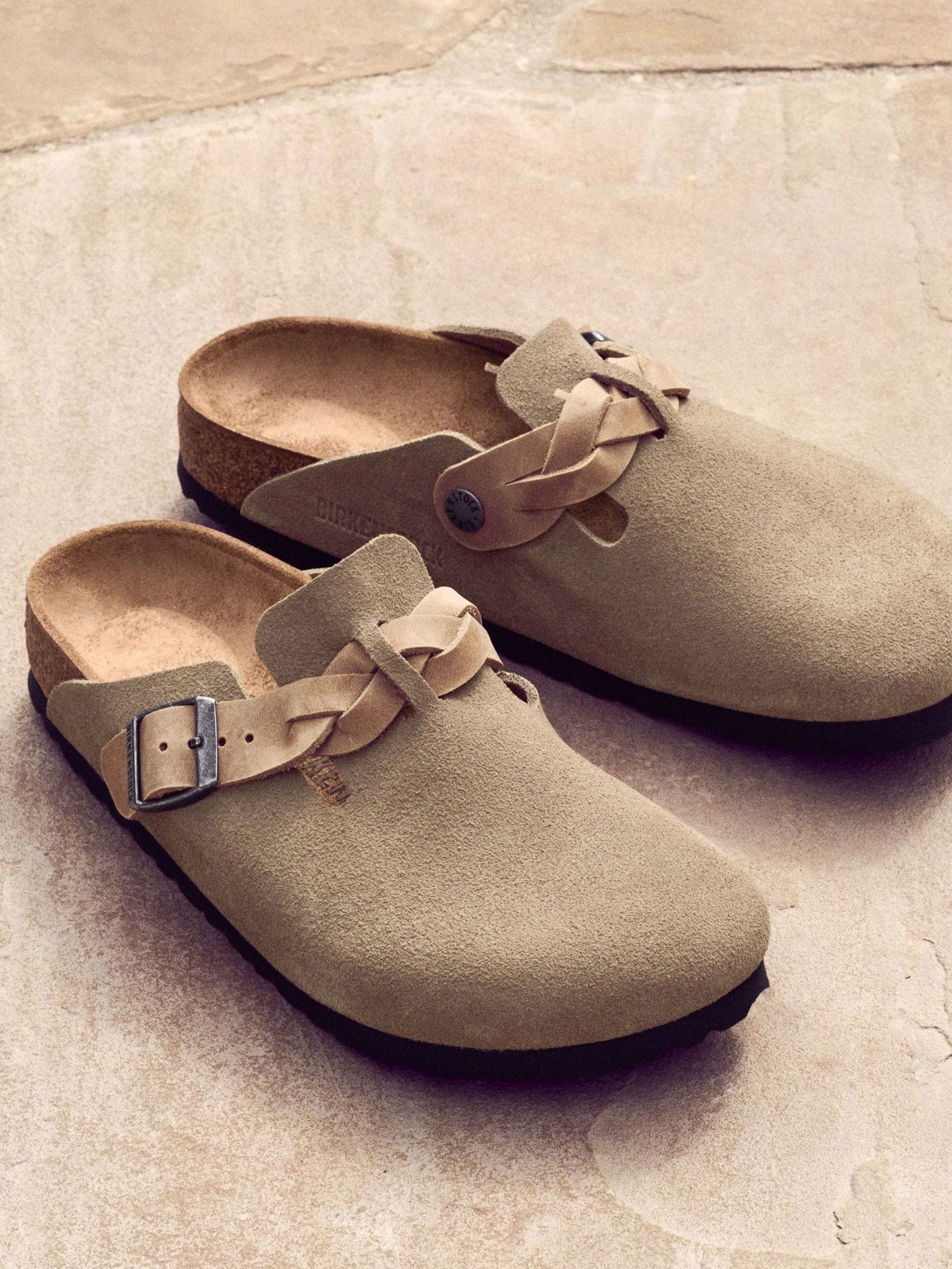 Birkenstock boston suede taupe best sale