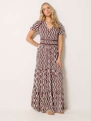 Long Tall Sally Red Squiggle Print Maxi Dress - Image 2 of 5