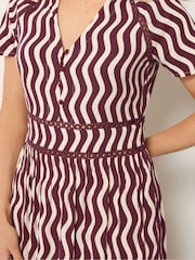 Long Tall Sally Red Squiggle Print Maxi Dress - Image 4 of 5