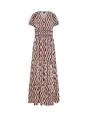 Long Tall Sally Red Squiggle Print Maxi Dress - Image 5 of 5