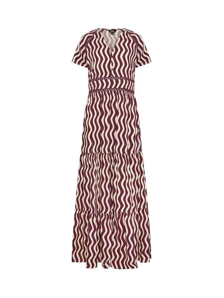 Long Tall Sally Red Squiggle Print Maxi Dress - Image 5 of 5 Long Tall Sally Red Squiggle Print Maxi Dress - Image 5 of 5