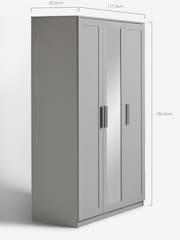 Grey Flynn Triple Wardrobe - Image 7 of 8