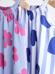 Več pastelnih src - 100% Cotton dojenček haljica za igranje 2 komplet - Slika 5 iz 8