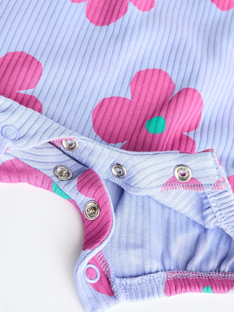 Več pastelnih src - 100% Cotton dojenček haljica za igranje 2 komplet - Slika 8 iz 8