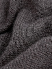 Grey Relaxed Fit V-Neck Knit Tank with Wool - Image 7 of 7
