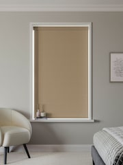 Biscuit Natural Glow Made to Measure Blackout Roller Blind - Image 2 of 6