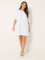 Yours Curve White Balloon Sleeve Dress - Image 2 of 4