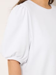 Yours Curve White Balloon Sleeve Dress - Image 4 of 4