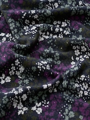 Seasalt Cornwall Purple Tall April 3/4 Sleeve Cotton Midi Dress - Image 4 of 5