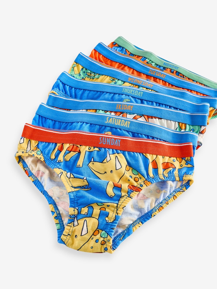 Bright Dinosaur Cotton Briefs 7 Pack (1.5-10yrs) - Image 10 of 10