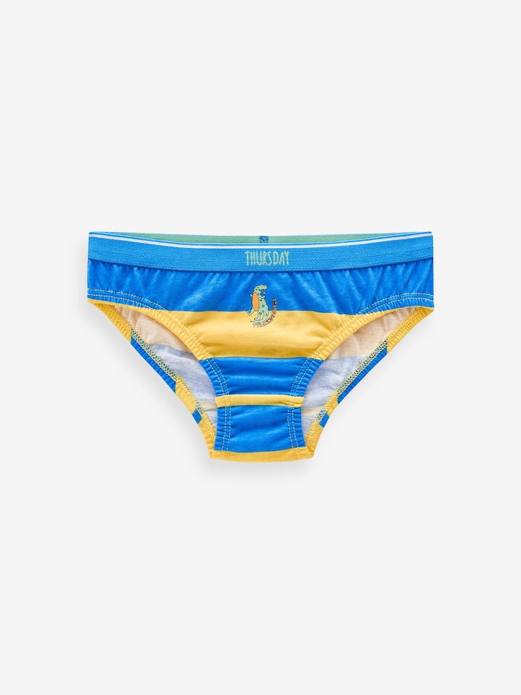 Bright Dinosaur Cotton Briefs 7 Pack (1.5-10yrs) - Image 2 of 10 Bright Dinosaur Cotton Briefs 7 Pack (1.5-10yrs) - Image 2 of 10