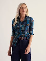 أزرق مائي - Seasalt Cornwall Larissa Cotton Crinkle Shirt - صورة 2 من 6