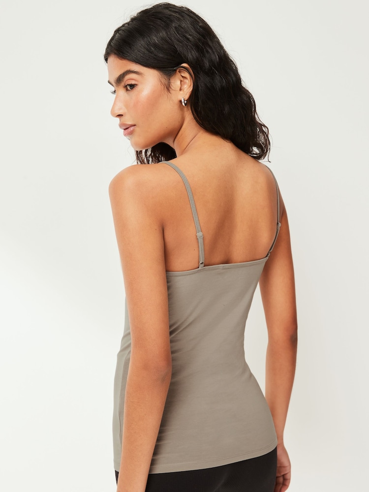 Neutral Grey Thin Strap Vest - Image 3 of 6