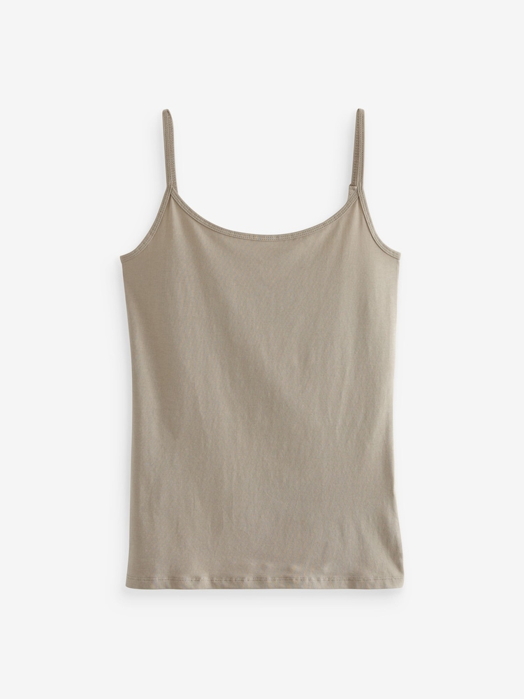 Neutral Grey Thin Strap Vest - Image 5 of 6