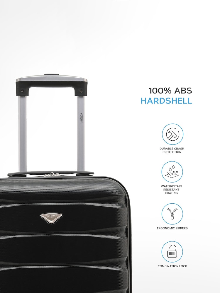 Flight Knight Premium Travel Suitcase - 8 Spinner Wheels