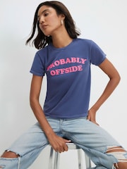 River Island Short Sleeve Offside Football T-Shirt - 画像 1 / 4