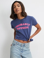 River Island Short Sleeve Offside Football T-Shirt - 画像 2 / 4