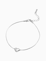 Silver Tone Heart Anklet - Image 1 of 2