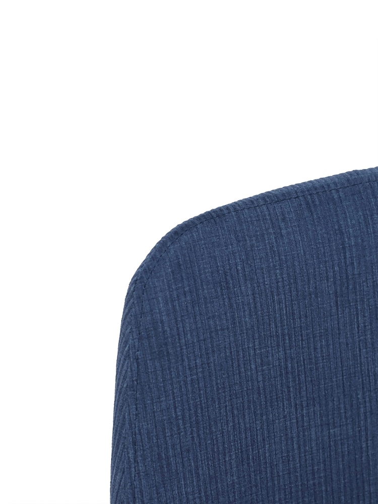 Barker and Stonehouse Blue Emmett Corduroy Fabric Dining Chair - Image 6 of 6