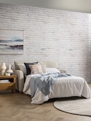 Barker and Stonehouse Natural Ballingdon Fabric 2 Seater Sofabed - Image 5 of 6