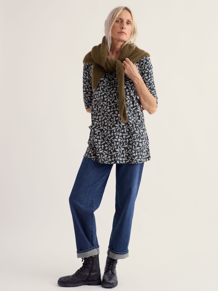 Seasalt Cornwall Blue 3/4 Busy Lizzy Tunic - Image 1 of 5