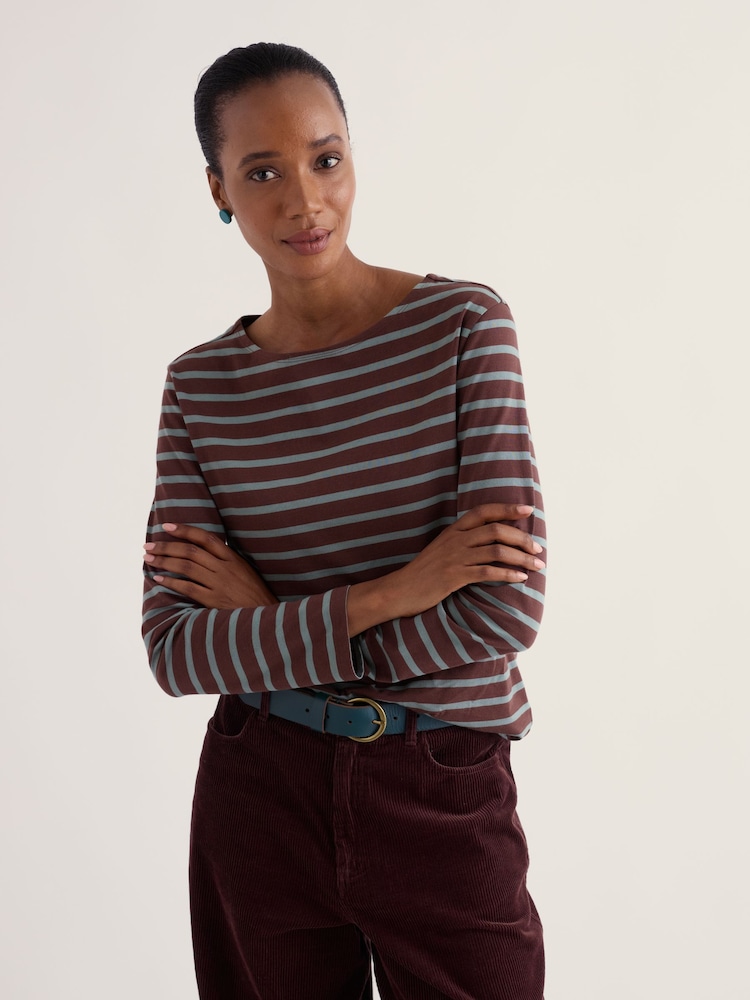 أحمر - Seasalt Cornwall Sailor Cotton Long Sleeve Top - صورة 2 من 5 أحمر - Seasalt Cornwall Sailor Cotton Long Sleeve Top - صورة 2 من 5