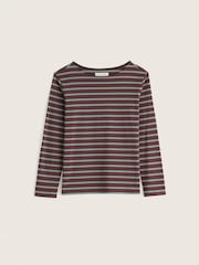 أحمر - Seasalt Cornwall Sailor Cotton Long Sleeve Top - صورة 4 من 5