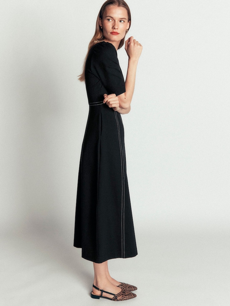 boden black dress Naomi Long Sleeve Jersey - effortless style with minimum brain power Buy Boden Black Ivy Smocked