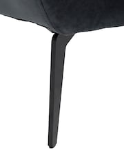 Barker and Stonehouse Grey Boone Velvet Chair - Image 5 of 6