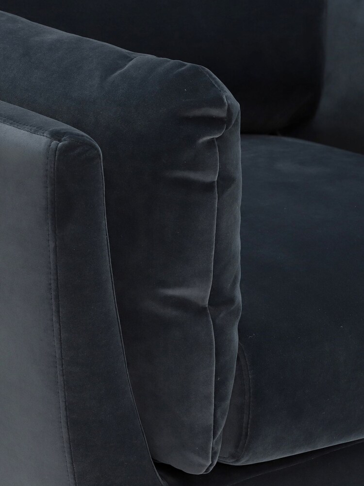 Barker and Stonehouse Grey Boone Velvet Chair - Image 6 of 6