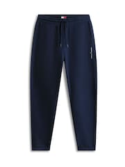 Tommy Hilfiger Blue Linear Logo Fleece Drawstring Joggers - Image 5 of 5