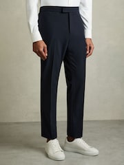 Reiss Navy Found Slim-Fit Drawstring Trousers - Image 3 of 7
