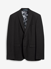 Black Slim Fit Two Button Suit Jacket - Image 8 of 11