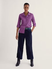 بنفسجي أرجواني - Seasalt Cornwall Larissa Cotton Crinkle Shirt - صورة 1 من 6