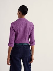 بنفسجي أرجواني - Seasalt Cornwall Larissa Cotton Crinkle Shirt - صورة 3 من 6